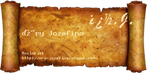 Őry Jozefina névjegykártya